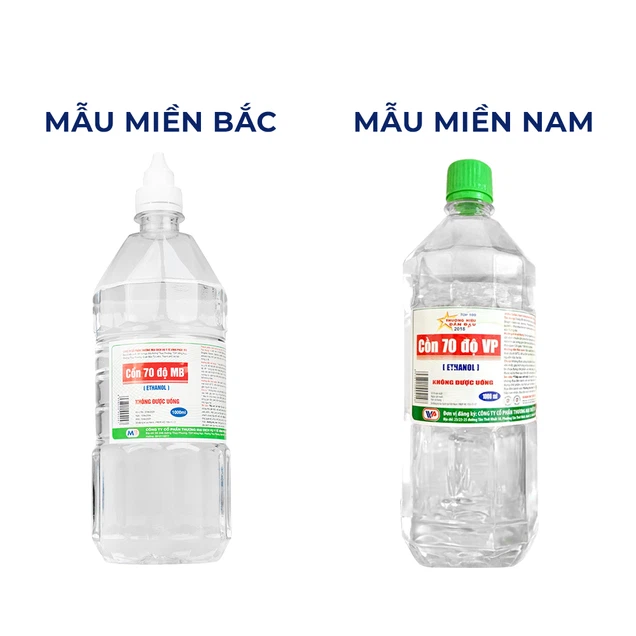 Cồn 70 độ Vĩnh Phúc dùng để diệt khuẩn dụng cụ y tế, bề mặt trong y tế (1000ml)-1