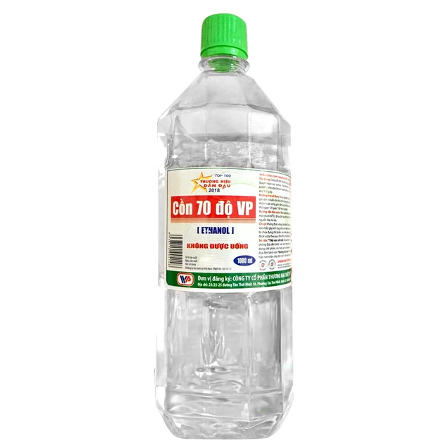 Cồn 70 độ Vĩnh Phúc dùng để diệt khuẩn dụng cụ y tế, bề mặt trong y tế (1000ml)-0