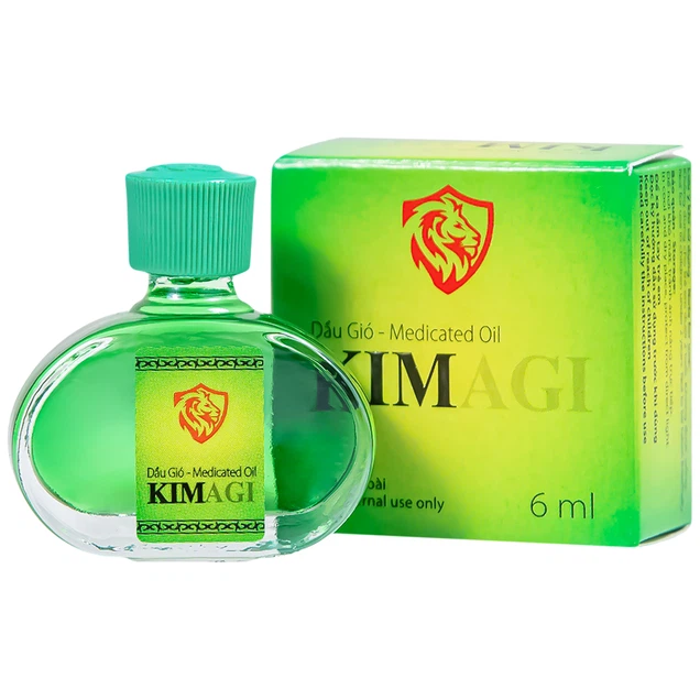 Dầu gió Kimagi Agimexpharm giữ ấm cơ thể, xông hơi giải cảm (10 chai x 6ml)