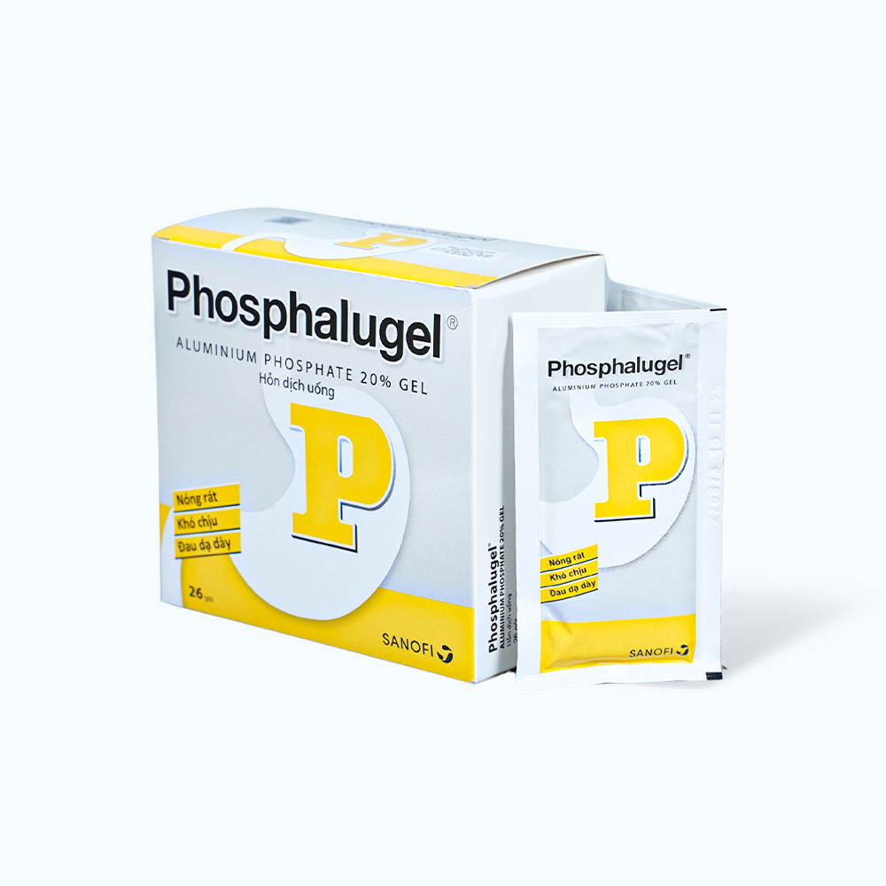 Hỗn dịch uống Phosphalugel Sanofi giảm độ axit của dạ dày (26 gói x 20g)-2