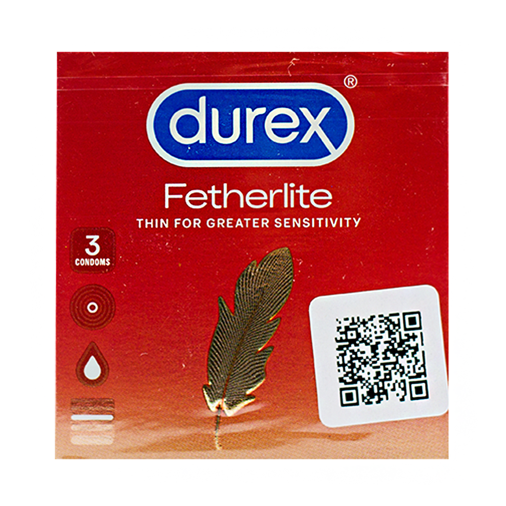 Bao cao su Durex Fetherlite vừa vặn, độ bảo vệ cao (3 cái)