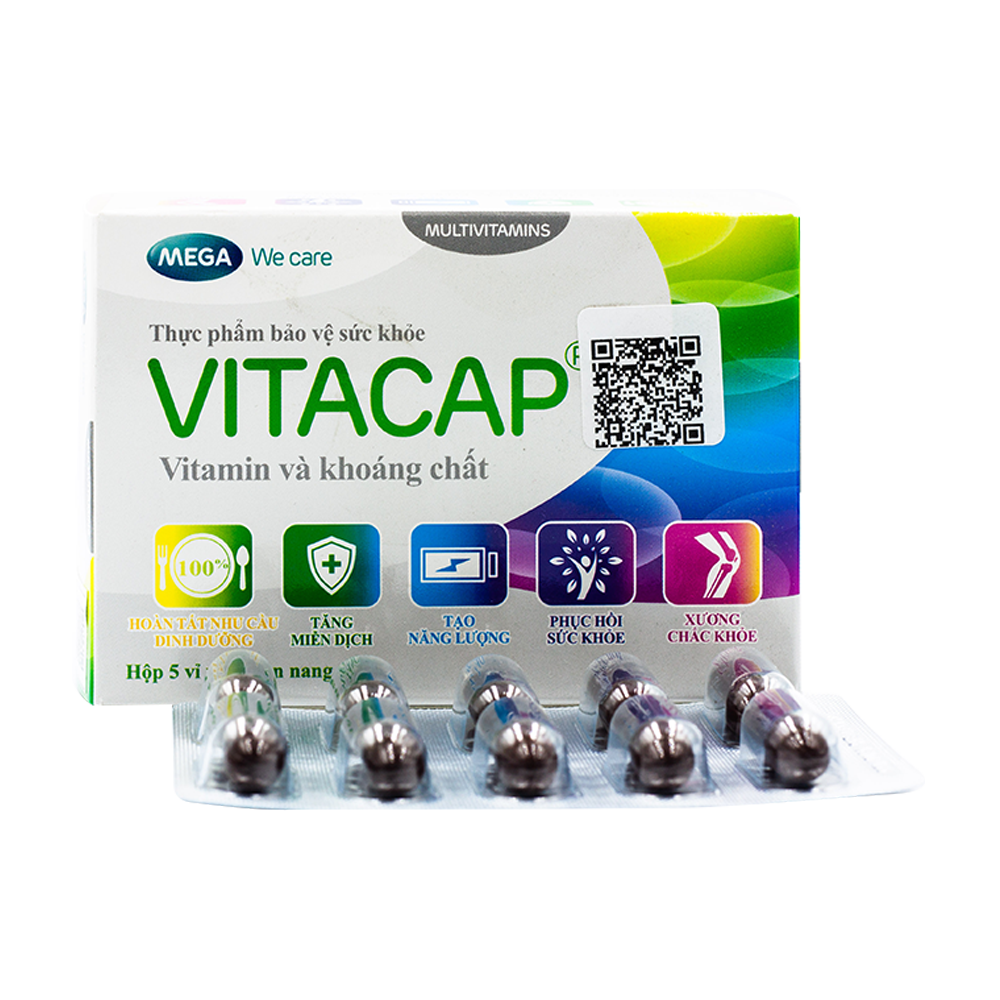 Viên uống Vitacap Mega We Care bổ sung Vitamin và khoáng chất cho cơ thể (5 vỉ x 10 viên)