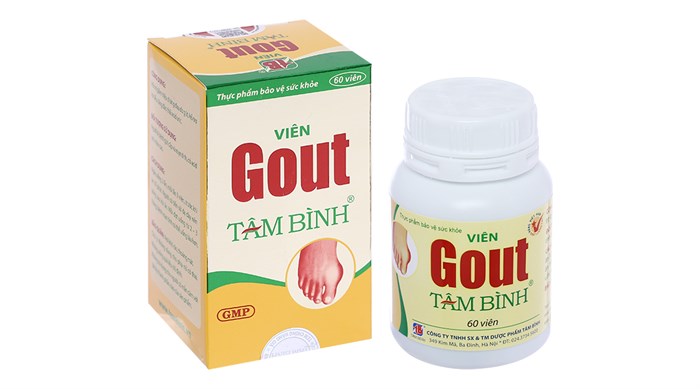 Viên Gout Tâm Bình hỗ trợ giảm triệu chứng đau do gút (60 viên)