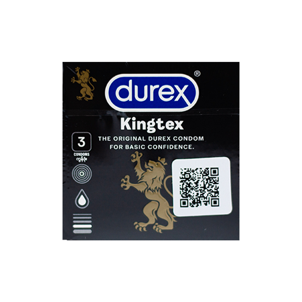 Bao cao su Durex Kingtex ôm sát, vừa vặn (49mm - 3 cái)