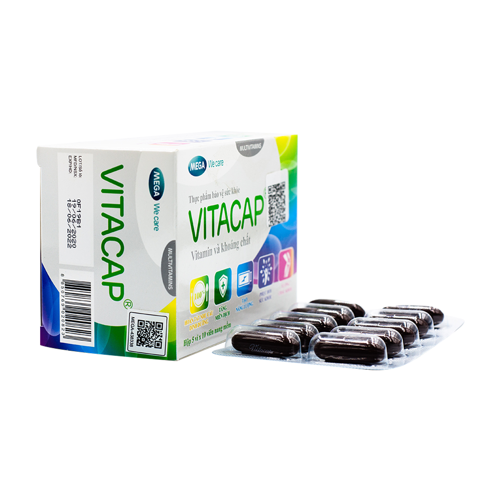 Viên uống Vitacap Mega We Care bổ sung Vitamin và khoáng chất cho cơ thể (5 vỉ x 10 viên)-1