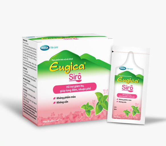 Siro Eugica Ivy Mega We Care hỗ trợ giảm ho (30 gói x 5ml)