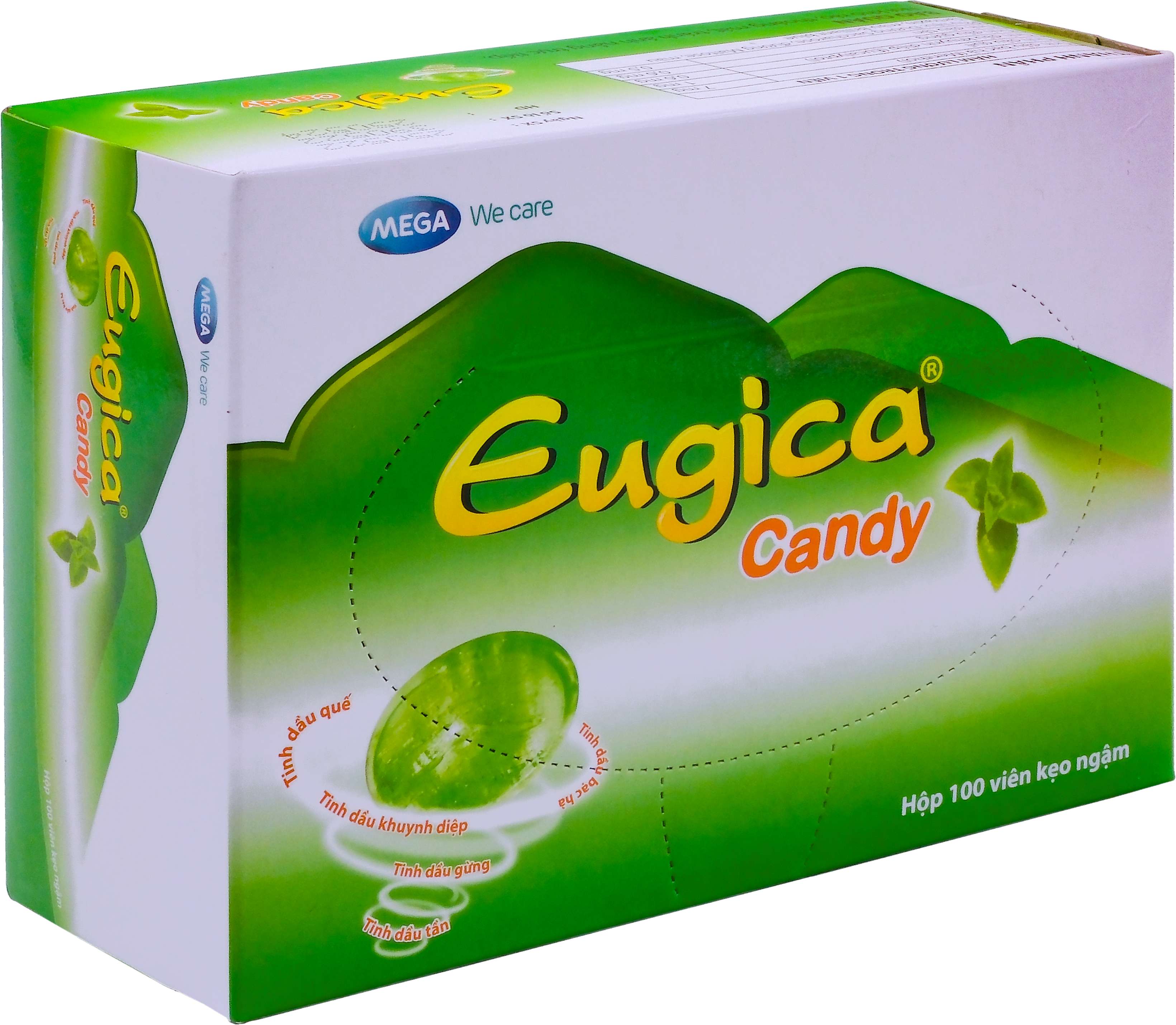 Kẹo ngậm Eugica Candy MEGA We care hỗ trợ làm ấm, thông cổ (300 viên)-1