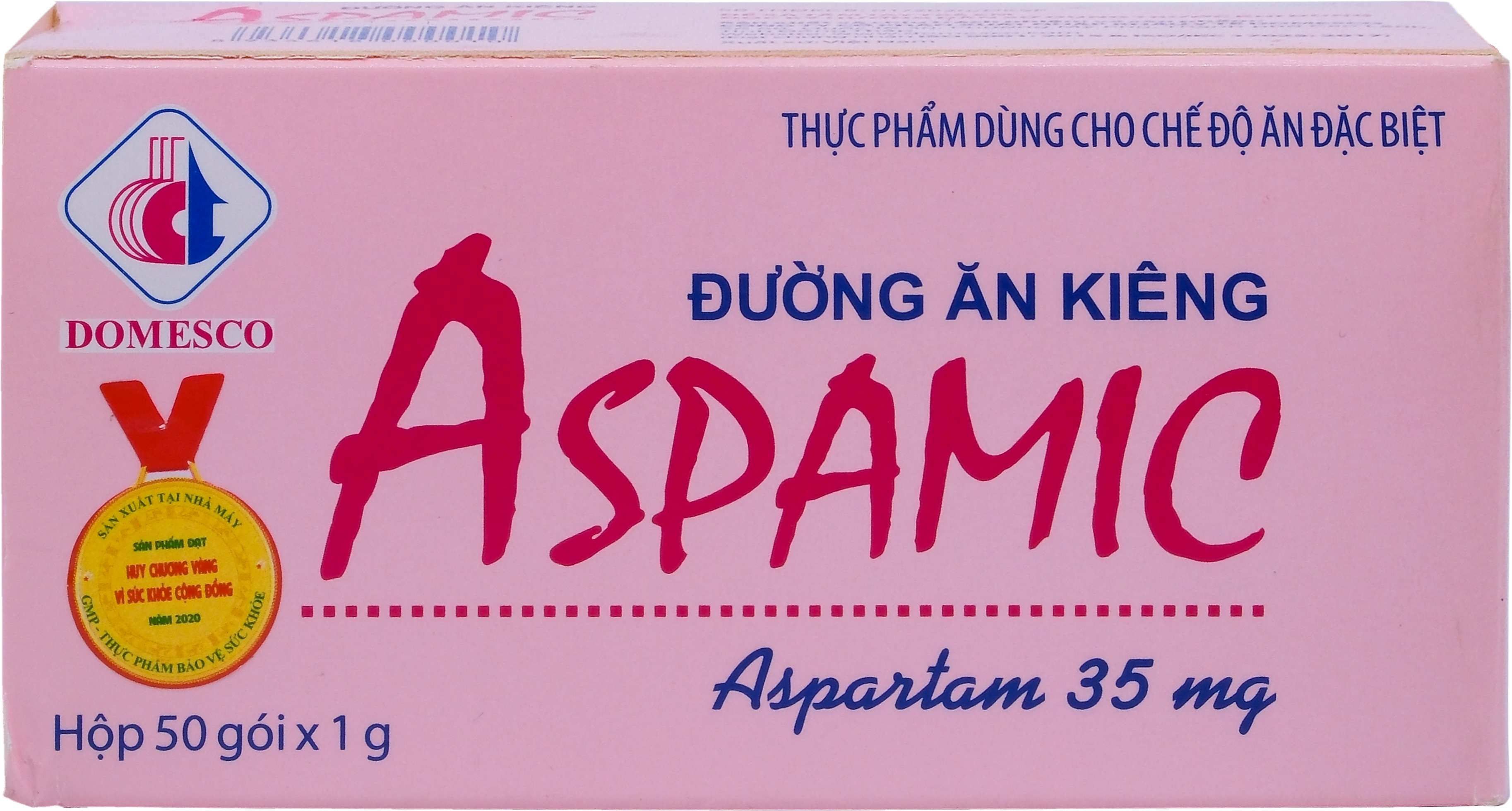 Đường ăn kiêng Aspamic Domesco dành cho người kiêng ăn chất bột, người tiểu đường, béo phì (100 gói)-2