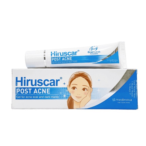 Gel Hiruscar Post Acne làm mờ sẹo mụn và thâm mụn (5g)