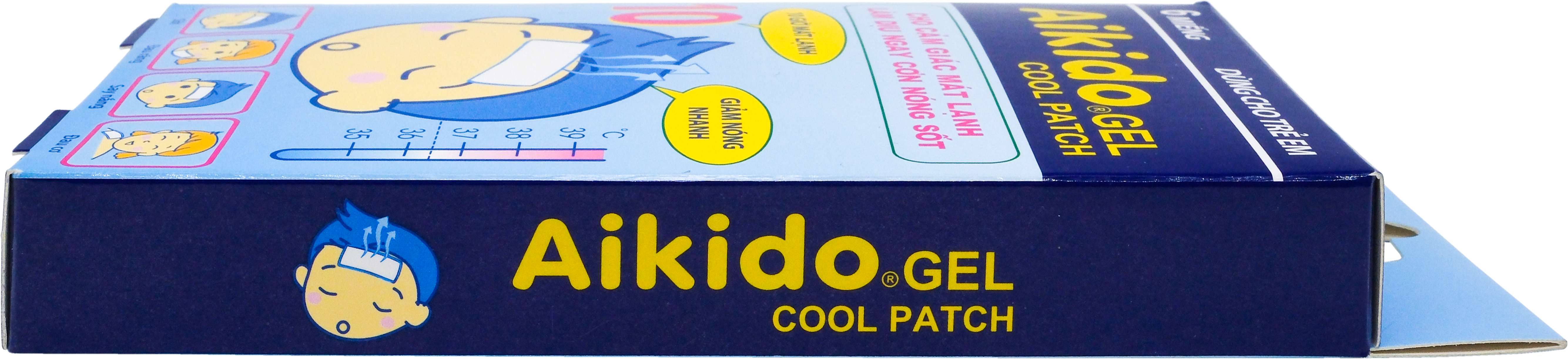 Miếng dán hạ sốt Aikido Gel Cool Patch chườm mát khi bị sốt nóng, say nắng, ngừa co giật ở trẻ (3 gói x 2 miếng)-6