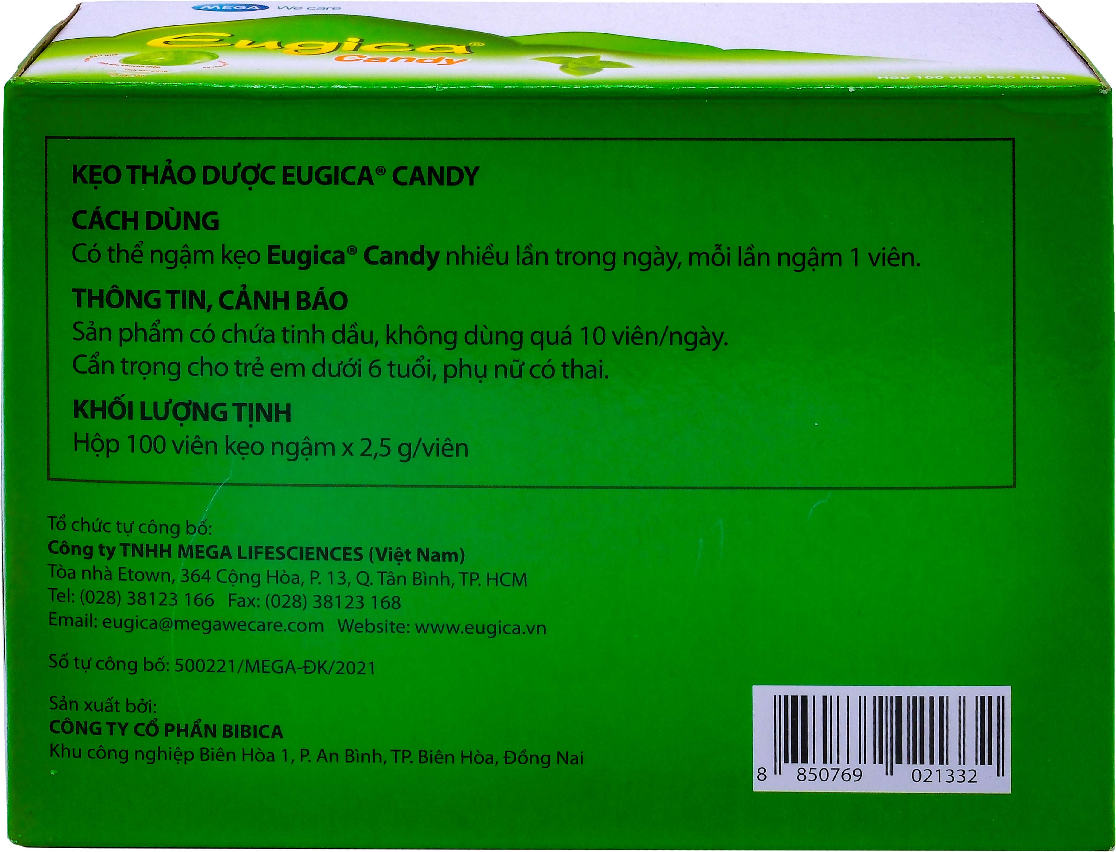 Kẹo ngậm Eugica Candy MEGA We care hỗ trợ làm ấm, thông cổ (300 viên)-3