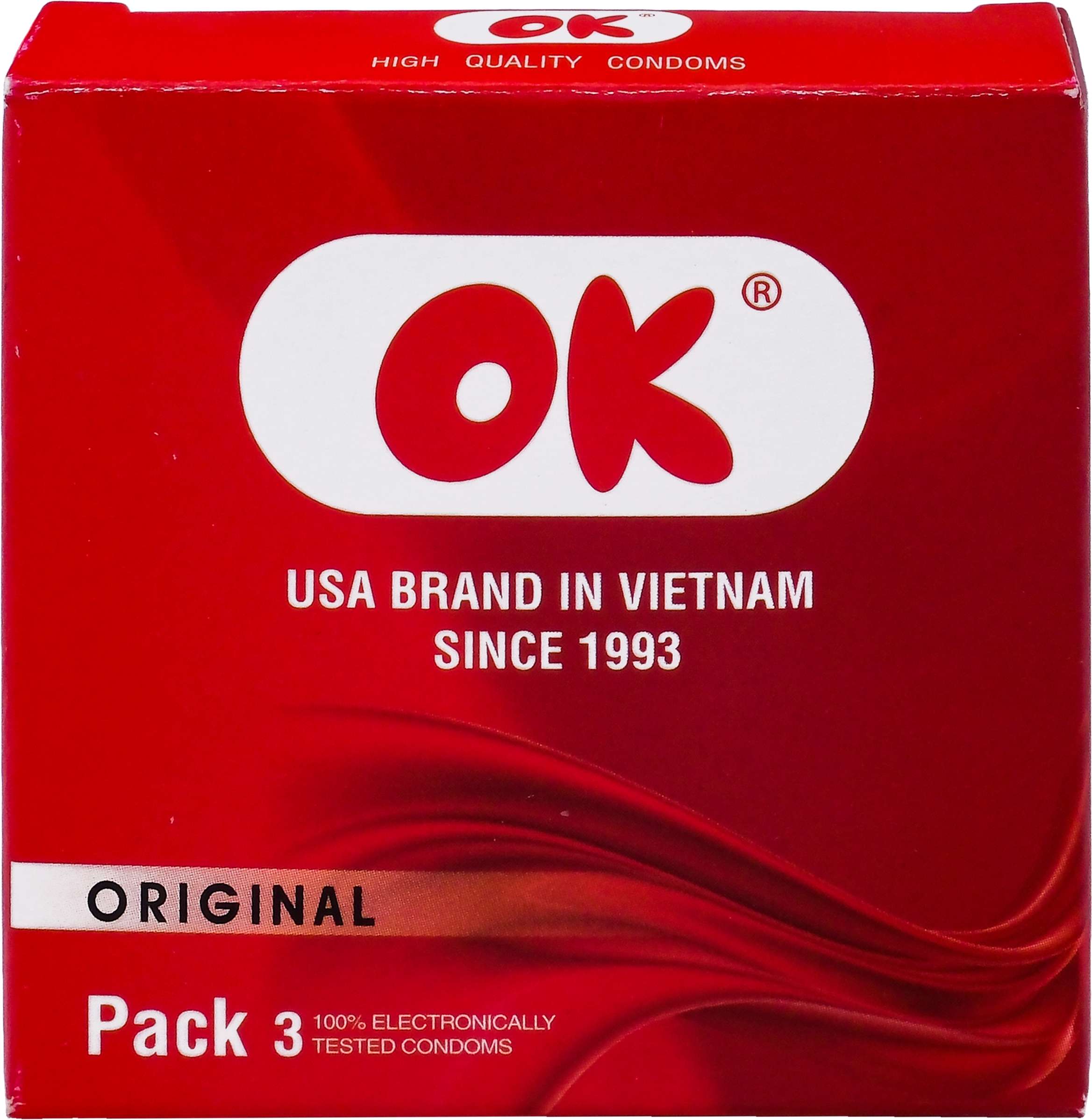 Bao cao su OK Original không mùi, kích thước phù hợp giúp phòng tránh thai (3 cái)-1