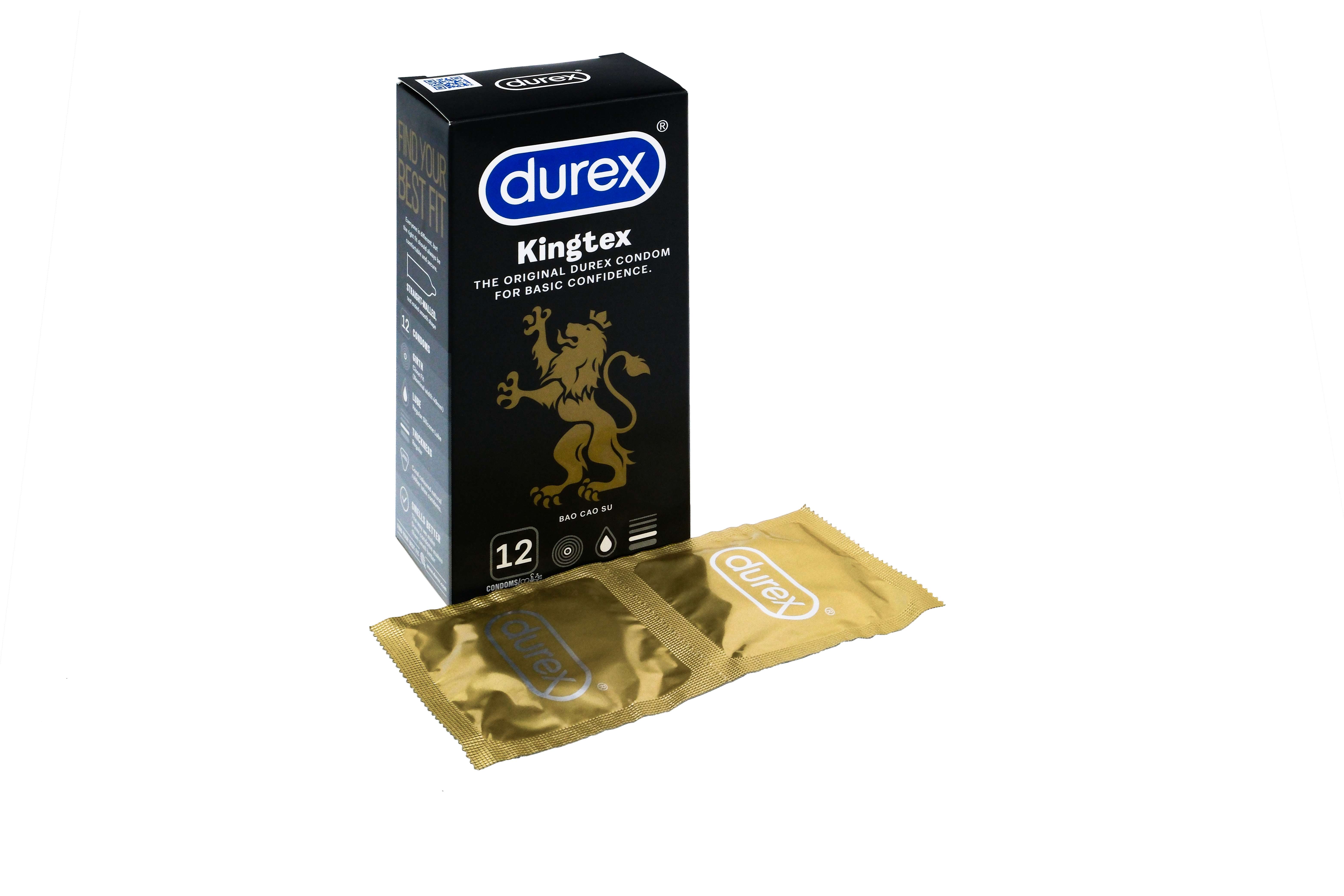 Bao cao su Durex Kingtex ôm sát, vừa vặn (49mm - 12 cái)-0