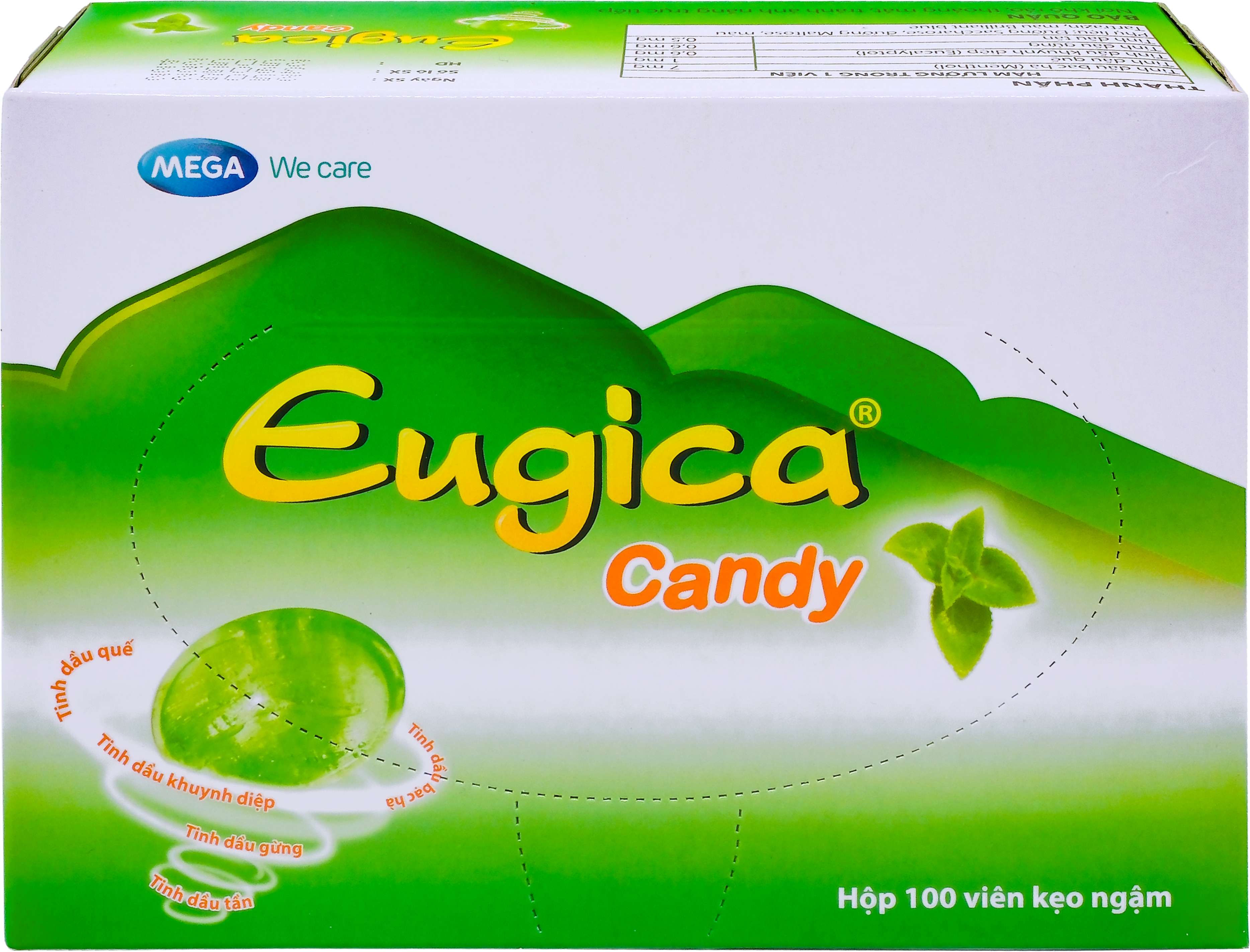 Kẹo ngậm Eugica Candy MEGA We care hỗ trợ làm ấm, thông cổ (300 viên)-2