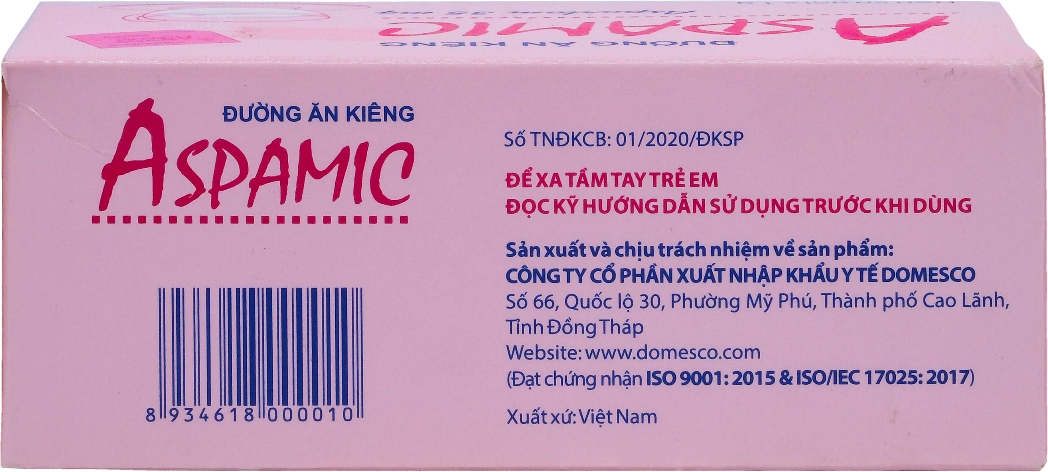 Đường ăn kiêng Aspamic Domesco dành cho người kiêng ăn chất bột, người tiểu đường, béo phì (100 gói)-4