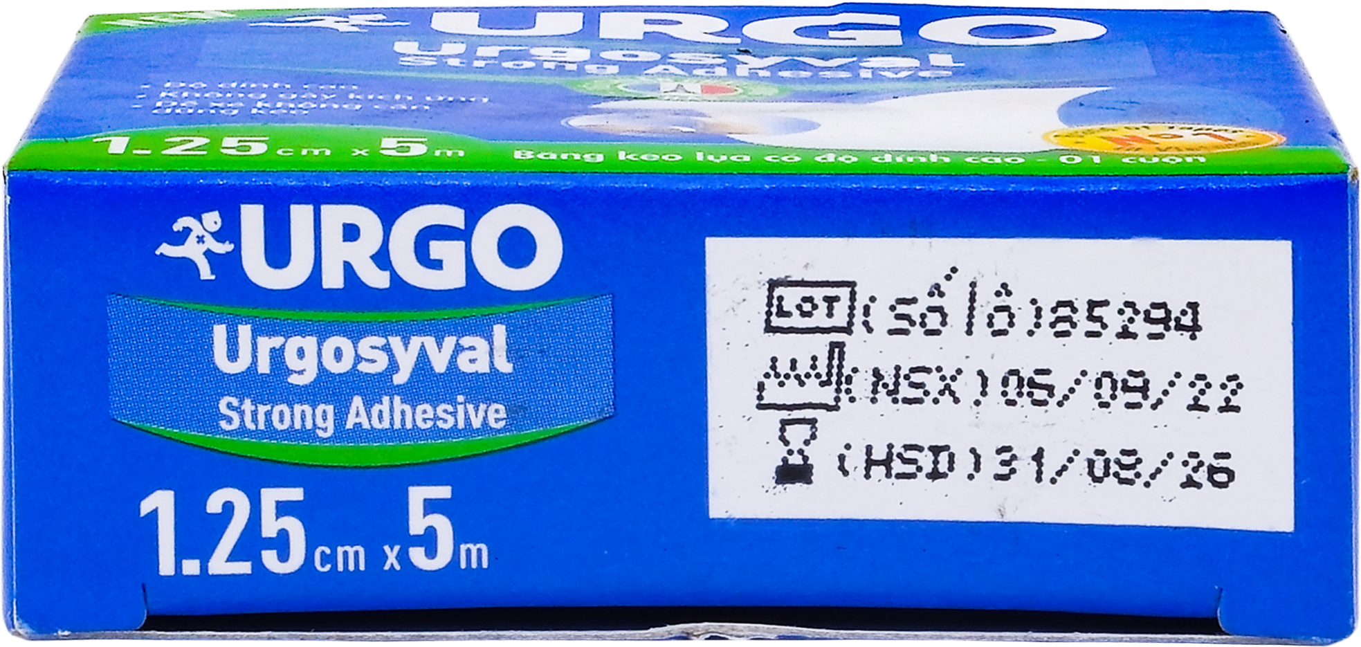 Băng keo lụa có độ dính cao Urgosyval Strong Adhessive size 1.25cm x 5m cố định băng gạc (1 cuộn)-6