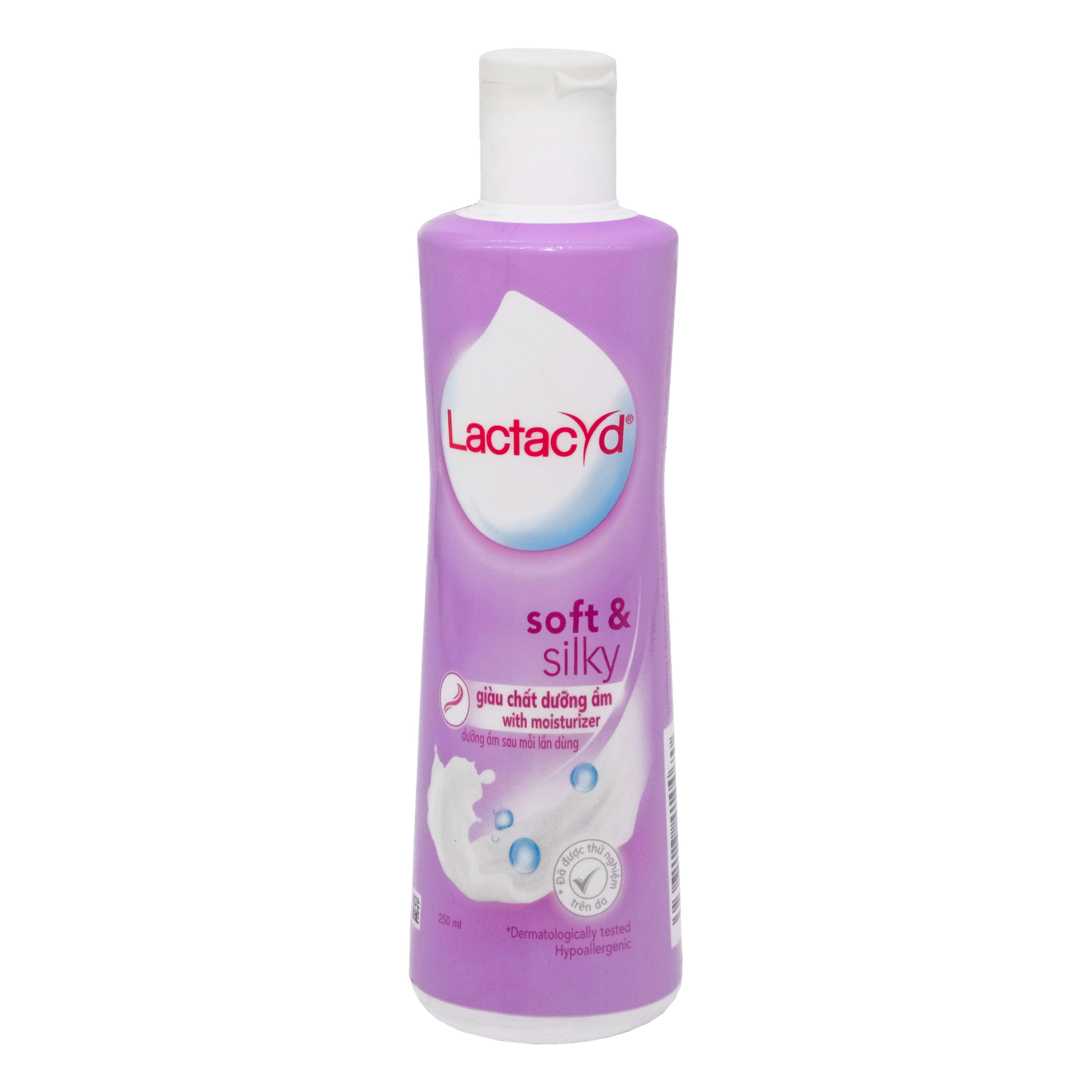 Dung dịch vệ sinh phụ nữ Lactacyd Soft And Silky hỗ trợ dưỡng ẩm, ngăn ngừa khô rát (250ml)