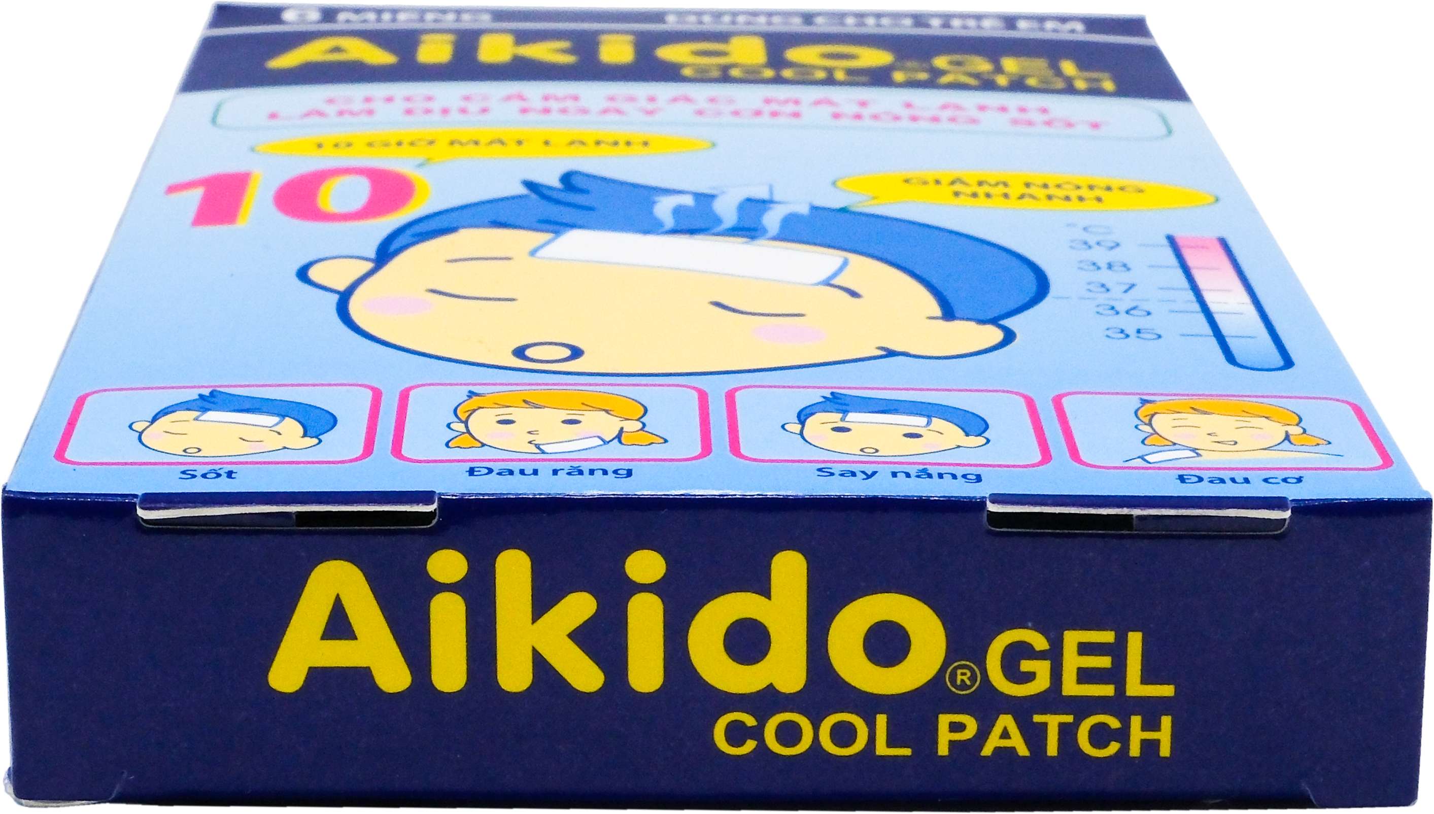 Miếng dán hạ sốt Aikido Gel Cool Patch chườm mát khi bị sốt nóng, say nắng, ngừa co giật ở trẻ (3 gói x 2 miếng)-5