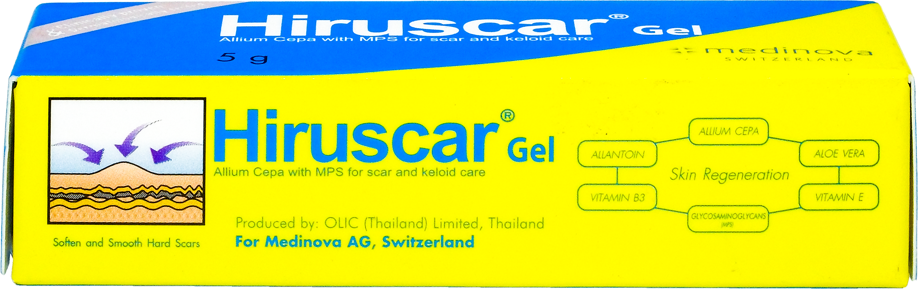 Gel Hiruscar Medinova điều trị sẹo lõm, sẹo lồi do phẫu thuật (5g)-3