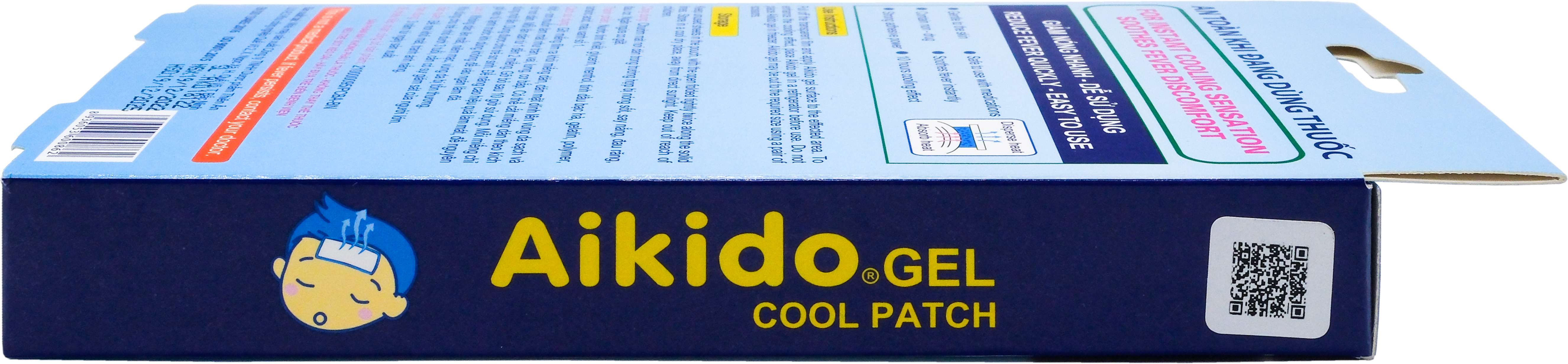 Miếng dán hạ sốt Aikido Gel Cool Patch chườm mát khi bị sốt nóng, say nắng, ngừa co giật ở trẻ (3 gói x 2 miếng)-7