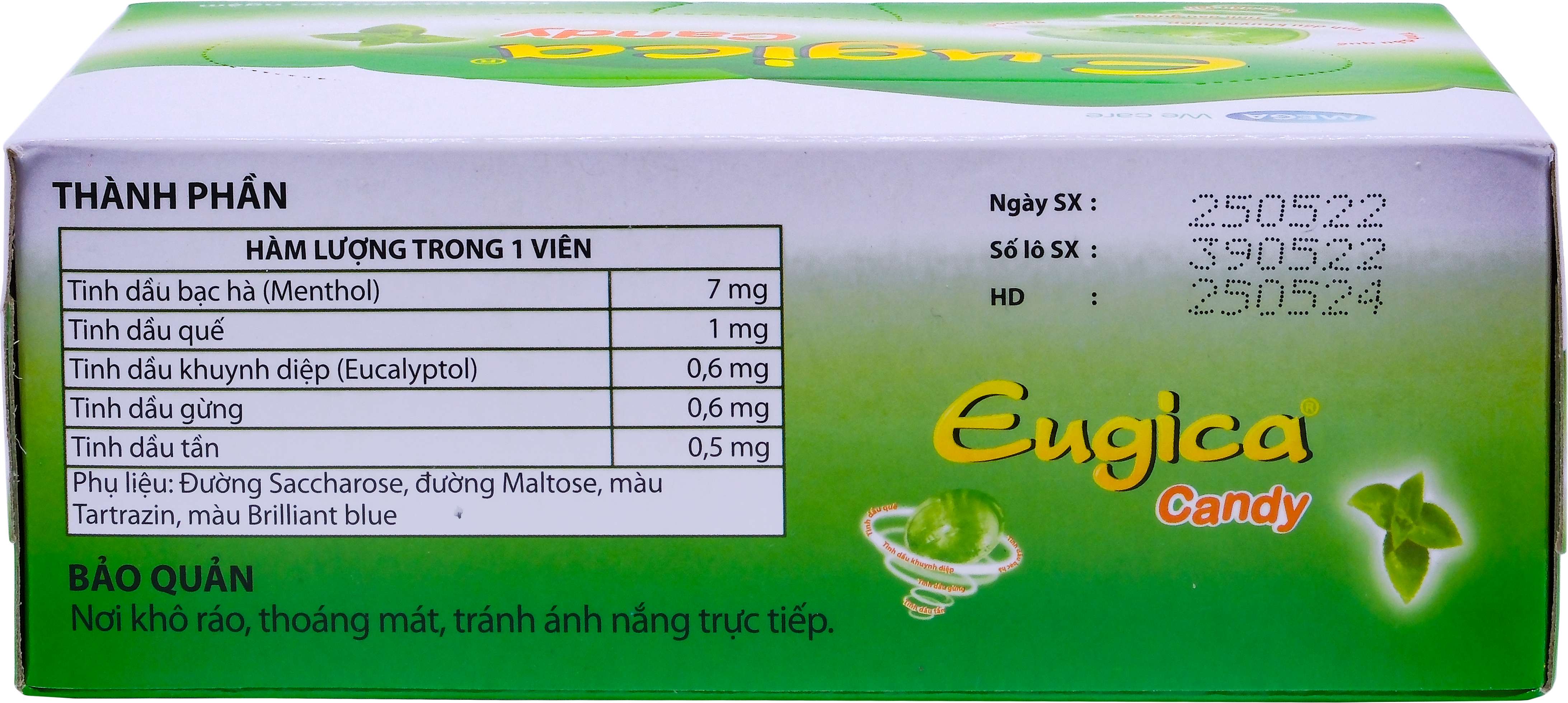 Kẹo ngậm Eugica Candy MEGA We care hỗ trợ làm ấm, thông cổ (300 viên)-5