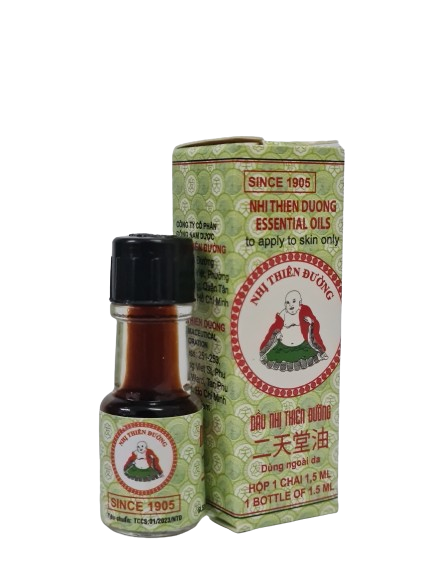 Dầu Nhị Thiên Đường 1.5ml dùng khi bị cảm mạo phong hàn, sổ mũi (10 chai)-1