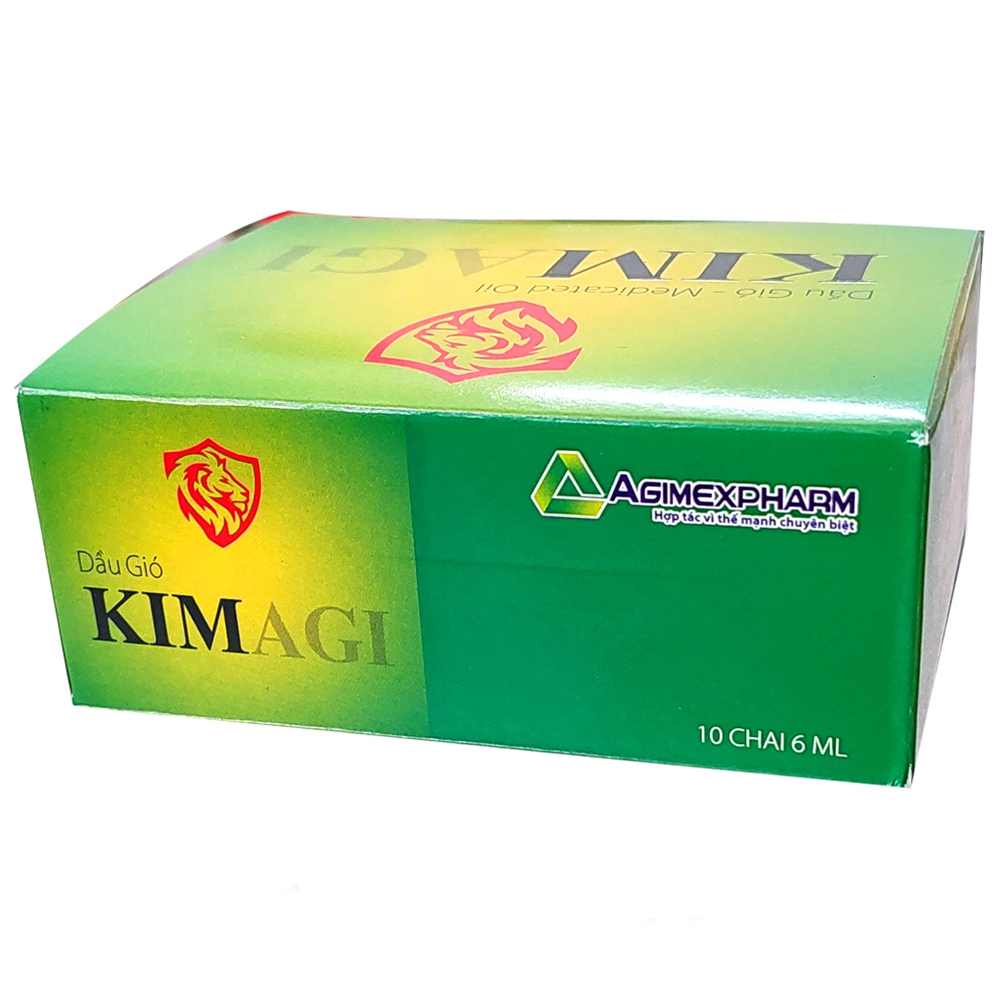 Dầu gió Kimagi Agimexpharm giữ ấm cơ thể, xông hơi giải cảm (10 chai x 6ml)