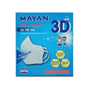 Khẩu Trang Mayan 3D Cho Trẻ Em Bảo Vệ Gấp 4 Lần Freesize (10 cái)-0