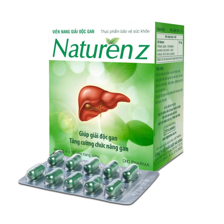 Viên uống Naturenz DHG hỗ trợ giải độc gan (10 vỉ x 10 viên)