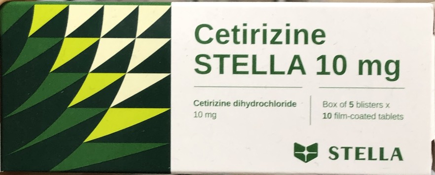 Thuốc Cetirizine Stella 10mg giảm viêm mũi dị ứng, mày đay (5 vỉ x 10 viên)-0