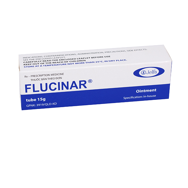 Thuốc dùng ngoài Flucinar trị vảy nến, mày đay, viêm da, giảm ngứa (tuýp 15g)-0