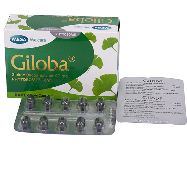 Thuốc Giloba 40mg MEGA We care điều trị suy tuần hoàn não (3 vỉ x 10 viên)-3