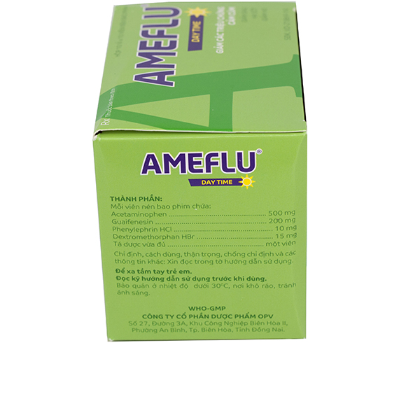 Thuốc Ameflu Day Time OPV giảm các triệu chứng cảm lạnh và cảm cúm (10 vỉ x 10 viên)-2