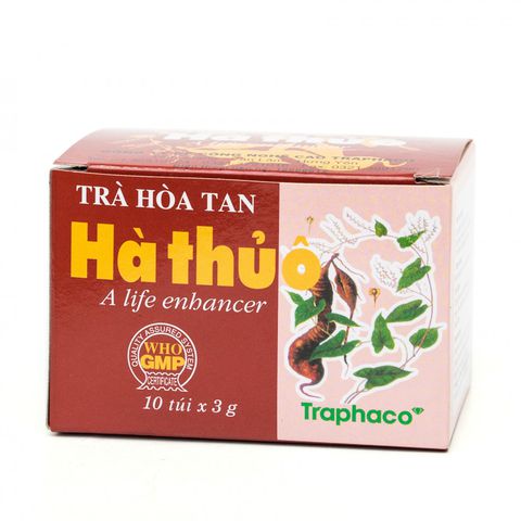 Trà hòa tan Hà Thủ Ô Traphaco bổ huyết, bổ can thận, làm đen râu tóc (10 gói x 3g)