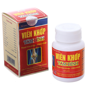 Viên khớp Tâm Bình hỗ trợ giảm các triệu chứng của thoái hóa khớp, viêm khớp (60 viên)