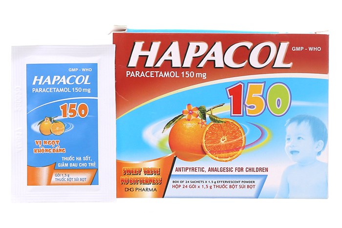 Bột Hapacol 150 DHG giảm đau, hạ sốt (24 gói)-0