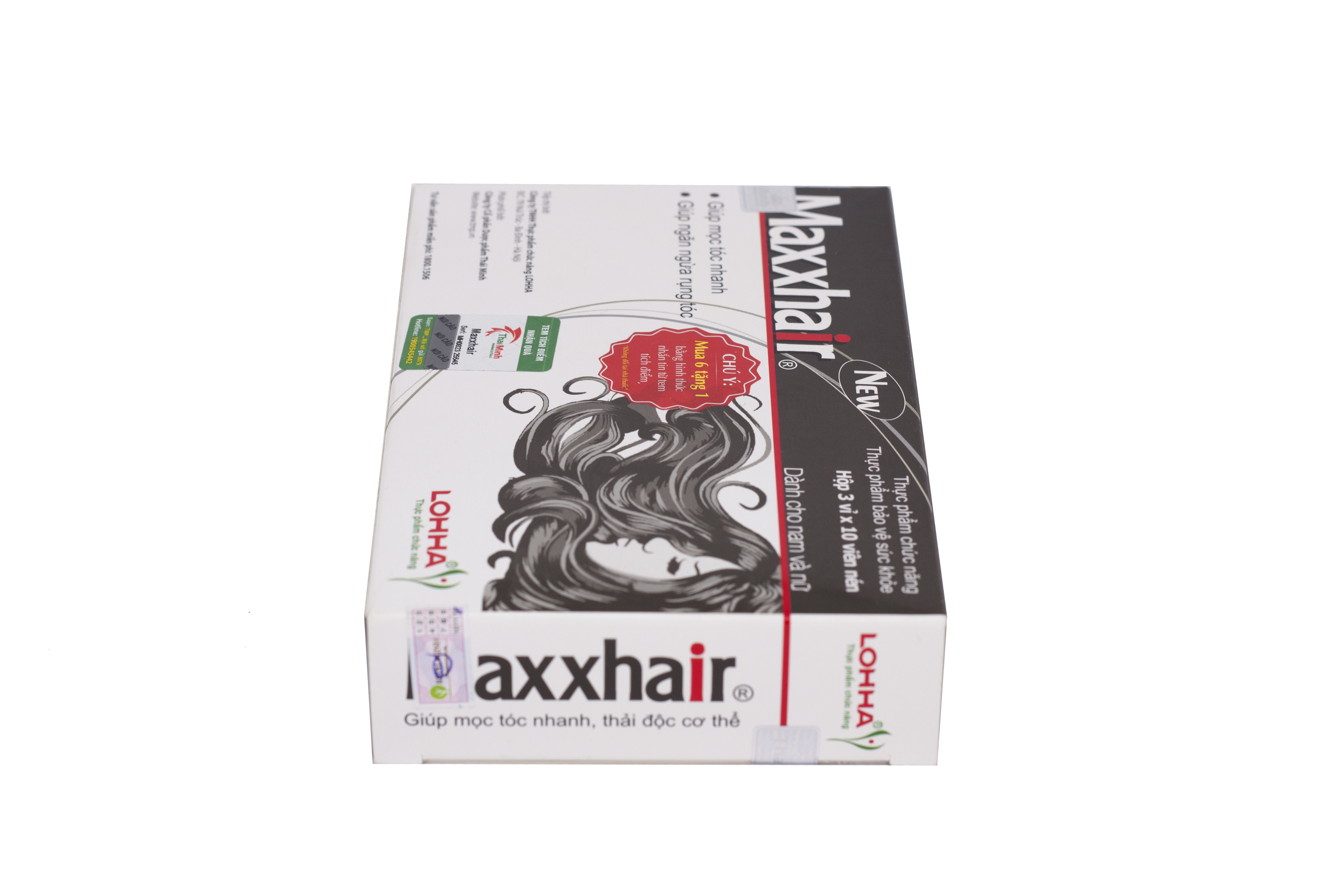 Viên uống Maxxhair New Thái Minh hỗ trợ tóc mọc chắc khỏe và giảm nguy cơ rụng tóc (3 vỉ x 10 viên)-1